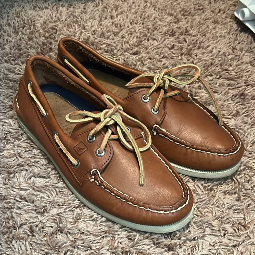 Men's Sperry Topsider Brown Leather Boat Shoes